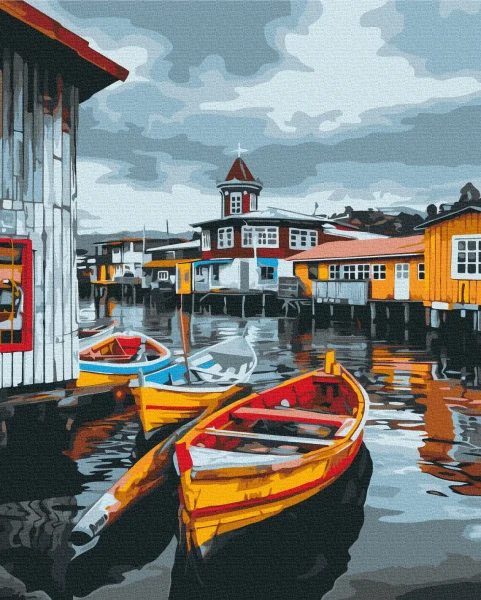 Картина за номерами Тиха гавань  Brushme 48x60
