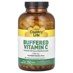Буферизований вітамін С Country Life (Buffered Vitamin C) 1000 мг 250 таблеток
