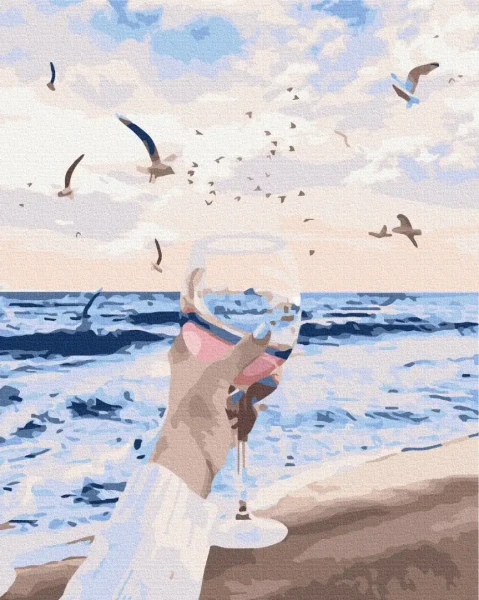 Картина по номерам Море в бокале Brushme 40x50