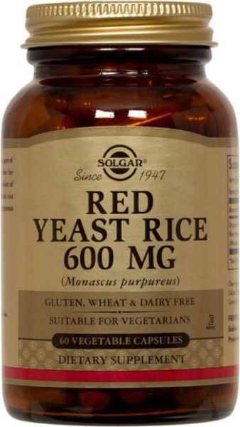 Червоний дріжджовий рис Solgar (Red Yeast Rice) 600 мг 60 вегетаріанських капсул