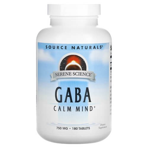 Габа 750 мг Source Naturals (Serene Science GABA) 180 таблеток