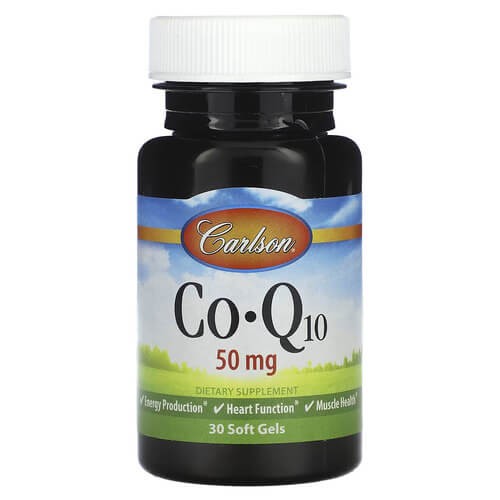 Коензим Q10 50 мг Carlson (CoQ10) 30 рідких капсул