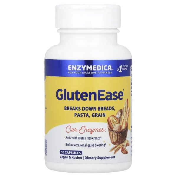 Допомога при непереносимості глютену Enzymedica (GlutenEase) 60 капсул