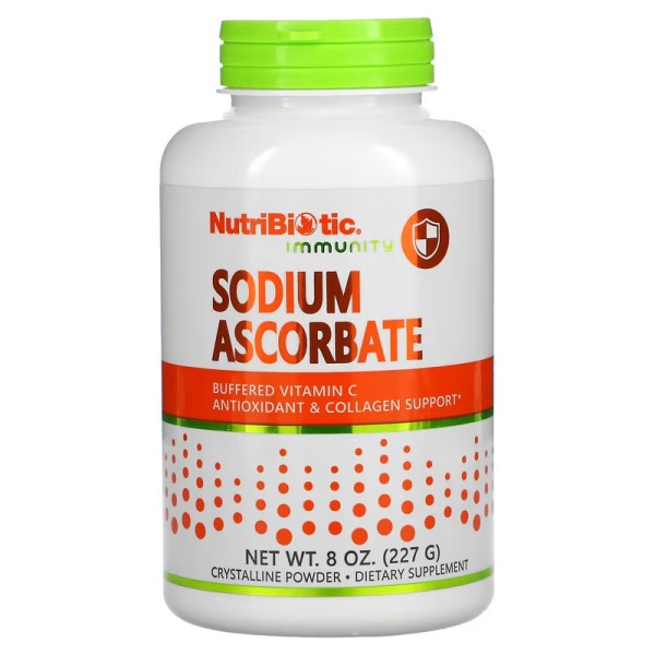 Аскорбат натрію в порошку NutriBiotic (Sodium Ascorbate Powder) 227 г