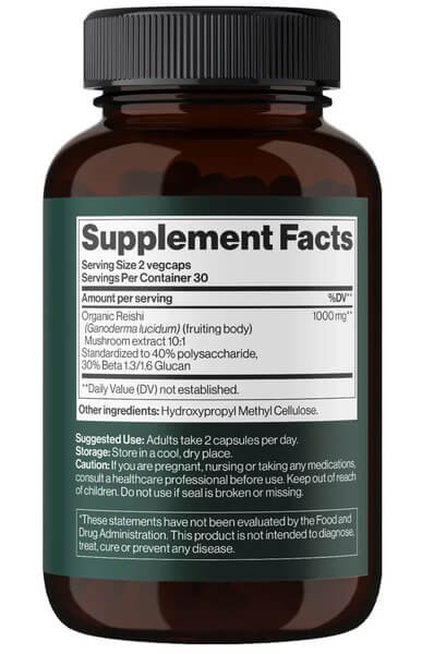 Гриби рейші 1000 мг Mind Shi (Reishi Mushroom) 60 капсул