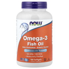 Риб’ячий жир з омега-3 NOW Foods (Omega-3) 180 капсул