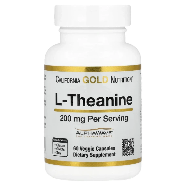 L-теанін (L-Theanine Supports Relaxation) 200 мг 60 капсул
