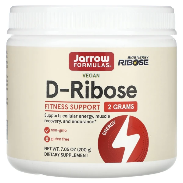 D-рибоза Jarrow Formulas (D-Ribose) 2000 мг 200 г