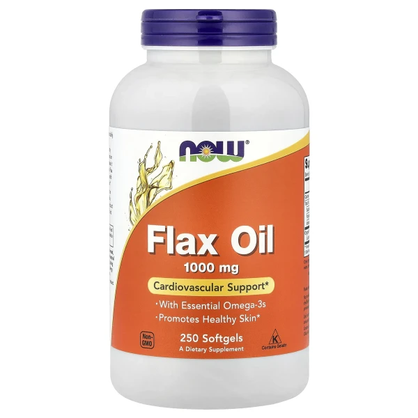 Лляна олія Now Foods (Flax Oil) 1000 мг 250 капсул