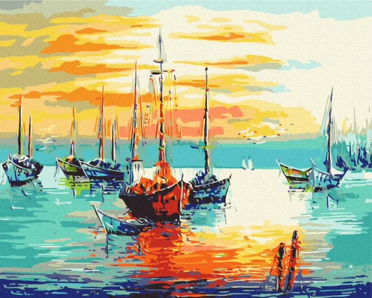 Картина за номерами Сонячний причал  Brushme 40x50