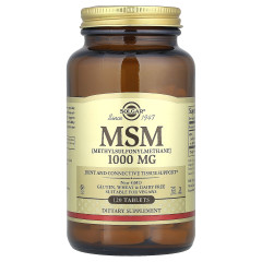 Метилсульфонілметан Solgar (MSM) 1000 мг 120 таблеток