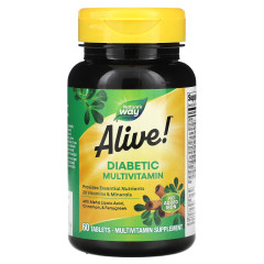 Органічні мультивітаміни для діабетиків Nature's Way (Alive Diabetic Multivitamin) 60 таблеток