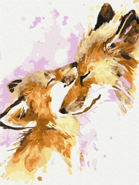 Картина за номерами Люблячі лисички  Brushme 30x40
