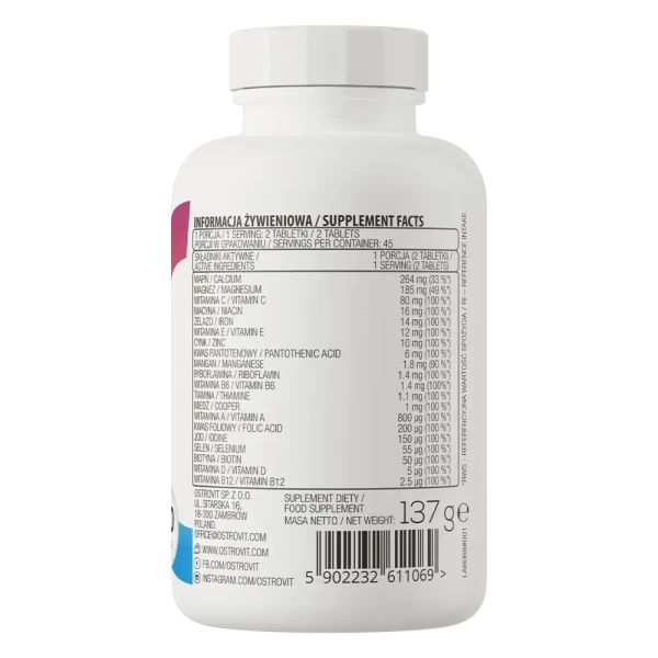 Мультивітаміни Ostrovit 100% Vit&Min 90 таблеток