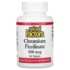 Піколінат хрому 500 мкг Natural Factors (Chromium Picolinate) 90 таблеток