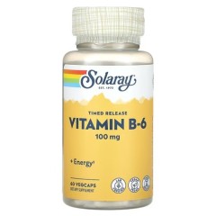 Вітамін B-6 100 мг Solaray (Vitamin B-6) 60 капсул