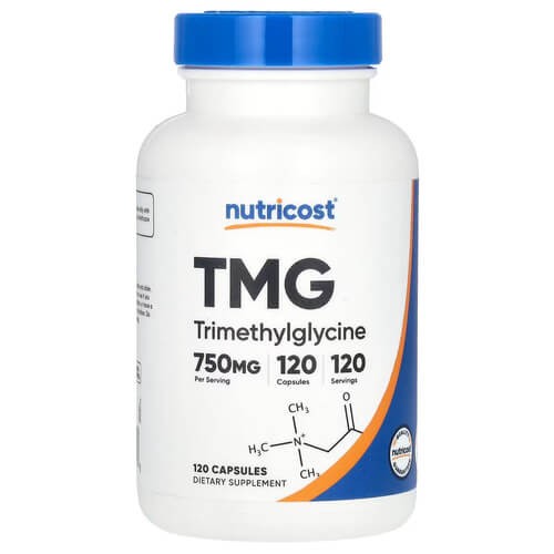 Триметилглицин 750 мг Nutricost (TMG) 120 капсул