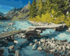 Картина за номерами Гірський місточок  Brushme 40x50