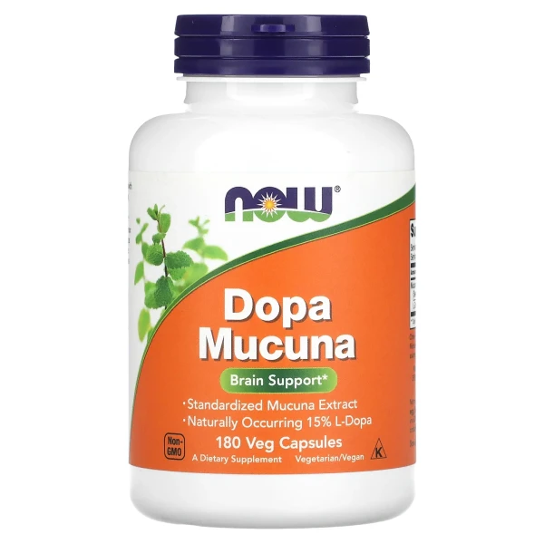 Допа мукуна NOW Foods (Dopa Mucuna) 180 рослинних капсул