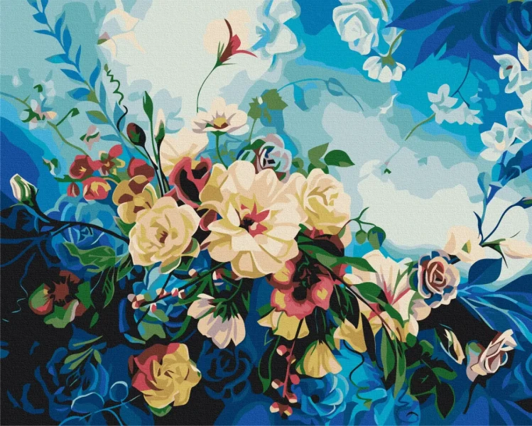 Картина за номерами Квіти блакиті © Anna Steshenko  Brushme 48x60