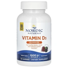 Вітамін D3 Nordic Naturals (Vitamin D3 Gummies) 1000 МО 120 жувальних таблеток зі смаком лісових ягід