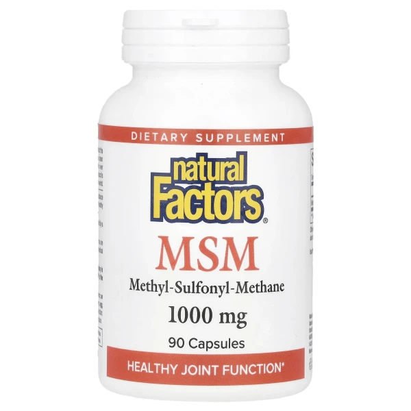 Метилсульфонілметан Natural Factors (MSM) 1000 мг 90 капсул