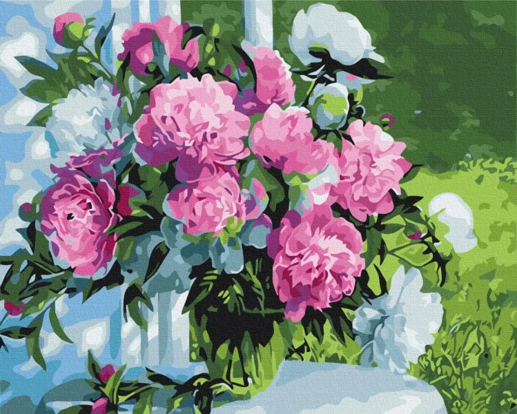 Картина за номерами Букет піонів в саду  Brushme 48x60
