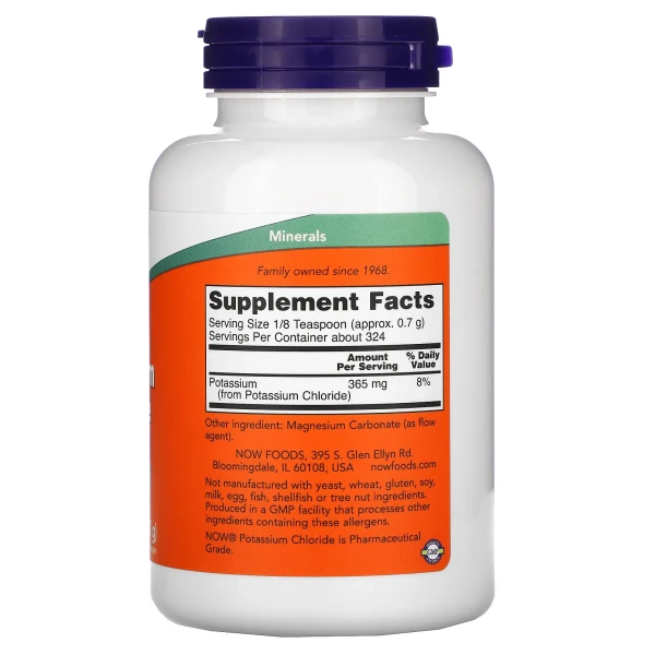 Порошок хлориду калію Now Foods (Potassium Chloride) 365 мг 227 г