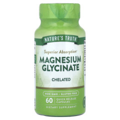 Магній гліцинат Nature's Truth (Magnesium Glycinate) хелатний 60 капсул швидкого вивільнення