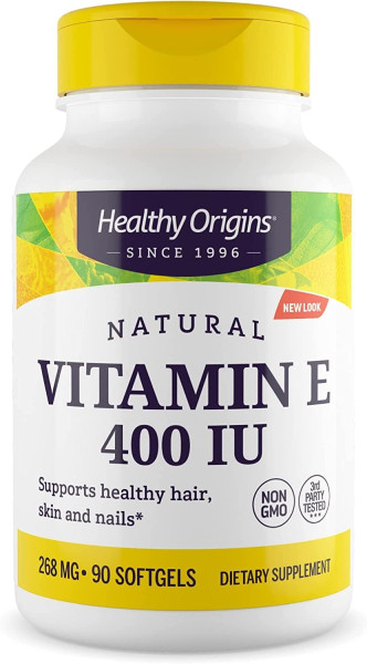 Витамин Е, Vitamin E, Healthy Origins, 400 МЕ, 90 капсул