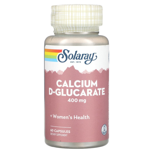 Solaray, D-глюкарат кальцію, 60 капсул