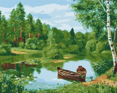 Картина за номерами Лісове озеро  Brushme 48x60