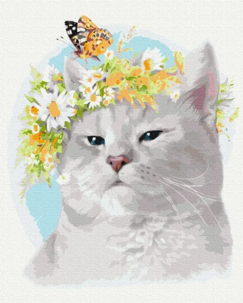 Картина за номерами Котячий настрій  Brushme 40x50
