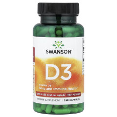 Вітамін D3 (Vitamin D3 Higher Potency) 1000 МО 250 капсул