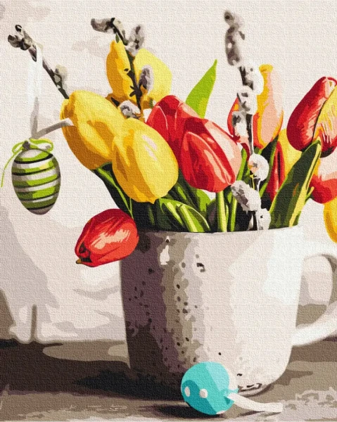 Картина за номерами Великодній букет  Brushme 40x50