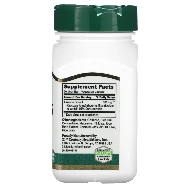Куркумін 21st Century (Curcumin 95) 500 мг 45 капсул