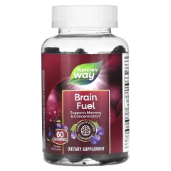 Підтримка пам'яті та концентрації (Brain Fuel) 60 жувальних цукерок зі смаком винограду
