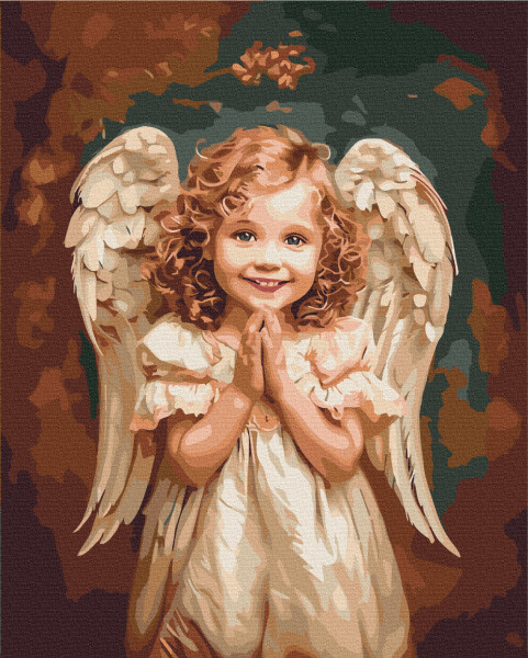 Картина за номерами Ангельська усмішка 48x60 Brushme