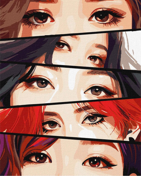 Картина за номерами K-pop гурт Blackpink  очі 40x50 см Ideyka