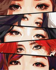 Картина за номерами K-pop гурт Blackpink  очі 40x50 см Ideyka