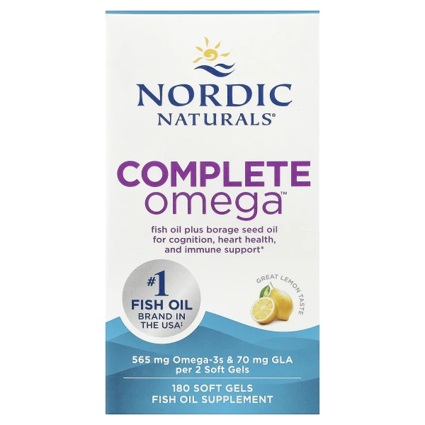 Комплексная омега Nordic Naturals (Complete Omega™) 180 капсул со вкусом лимона