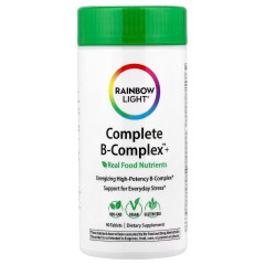 Комплекс вітамінів В (формула), Complete B-Complex, Rainbow Light, 90 таблеток