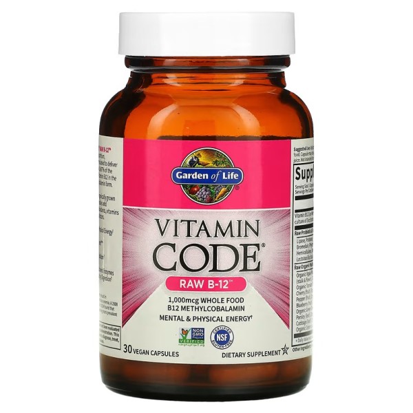 Витамин B12 Garden of Life (Vitamin Code RAW B-12) 30 капсул