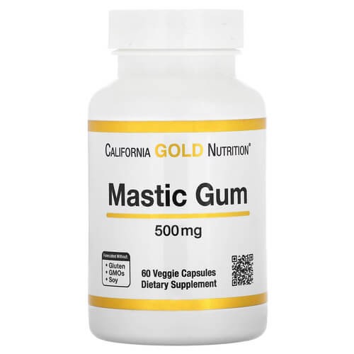 Мастичная смола 500 мг California Gold Nutrition (Mastic Gum) 60 вегетарианских капсул