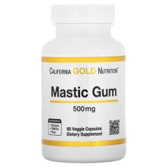 Мастикова смола 500 мг California Gold Nutrition (Mastic Gum) 60 вегетаріанських капсул