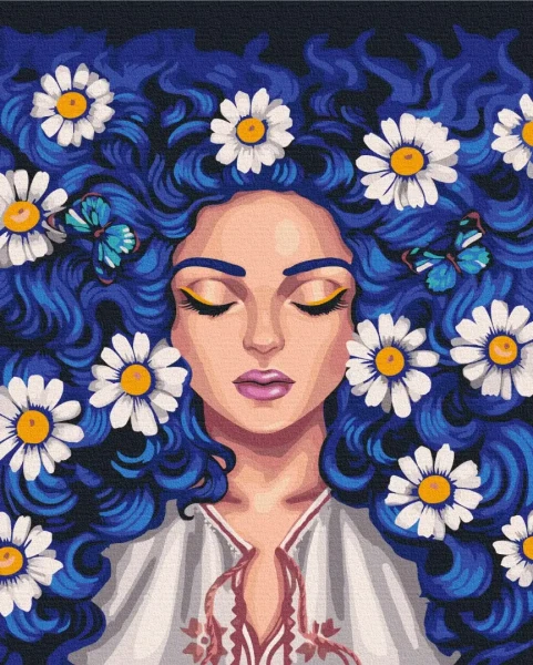 Картина по номерам Ромашки в волосах © Полина Скурихина Brushme 40x50