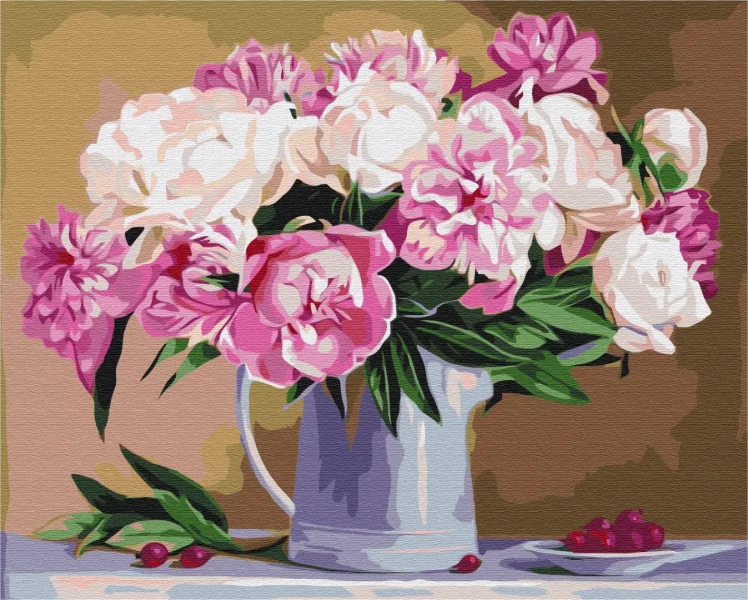 Картина за номерами Натюрморт з піонами  Brushme 40x50