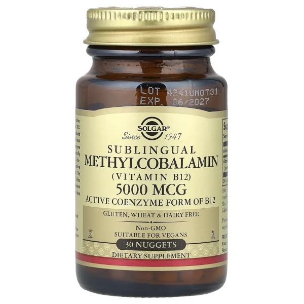 Вітамін В12 Solgar (Sublingual Methylcobalamin В12) 5000 мкг 30 таблеток