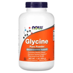Гліцин Now Foods (Glycine) 1000 мг 454 мг порошку