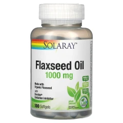 Лляна олія Solaray (Flaxseed Oil) 1000 мг 100 капсул